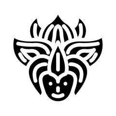 festival mask glyph icon vector. festival mask sign. isolated contour symbol black illustration