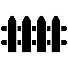 fence icon. vector