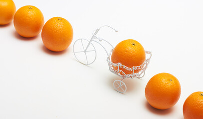 orange in the basket