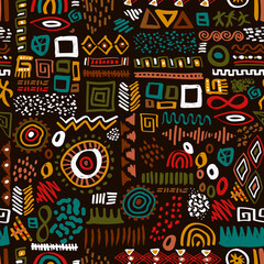 Africa art ethnic seamless pattern tribal print