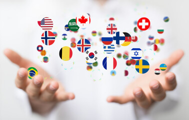 International world flag 3d digital