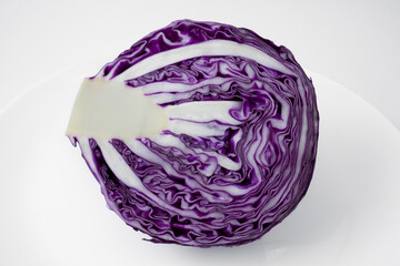 Fototapeta premium Head of red cabbage cut in half
