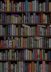 Bookshelf in bookstore, as background