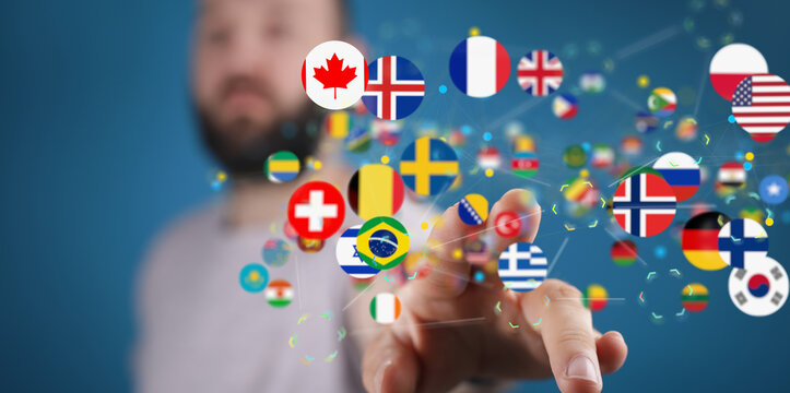 International world flag 3d digital