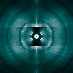 A mysterious and dynamic interesting pattern. Metallic hues. Variations on the theme of progress, hi-tech, technology and futurism.