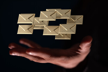 email marketing concept, send e-mail or newsletter.