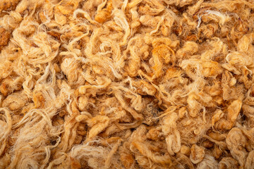 dried shredded pork on background texture