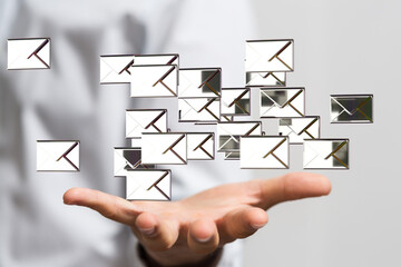 email marketing concept, send e-mail or newsletter.