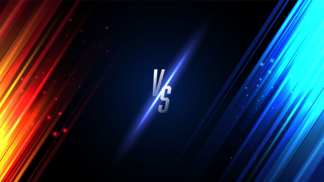 Competition versus vs background in red and blue lights Stock Vector |  Adobe Stock