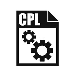 CPL File Vector Icon, Flat Design Style