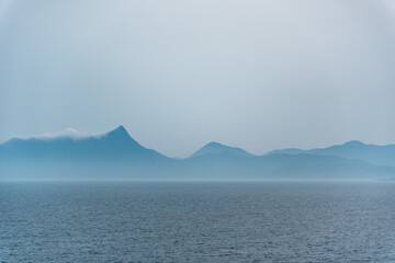 Beautiful, foggy morning on Chinese sea coast near Xiamen.