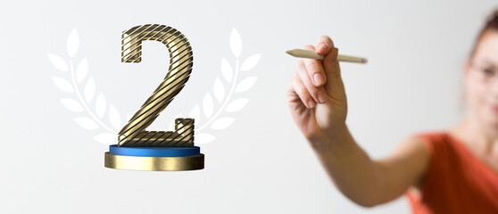 2nd two award in hand 3d