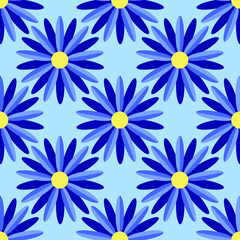 Geometric flowers seamless pattern. Vector stock illustration eps10. 