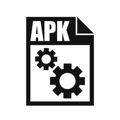 APK File Vector Icon, Flat Design Style