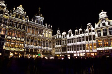 Fototapeta na wymiar Grand place at night, Brussels, Belgium 