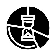 time planning glyph icon vector. time planning sign. isolated contour symbol black illustration