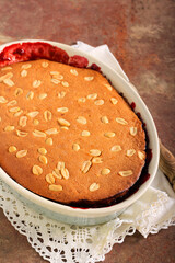 Peanut butter and jam pudding