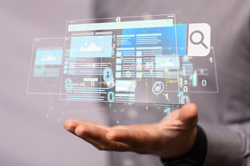 Interface web application in hand