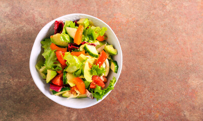 Fresh healthy vegetable salad