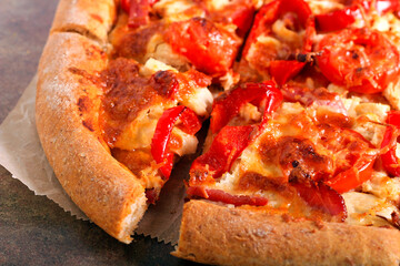 Fresh homemade whole wheat pizza