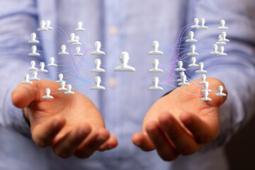 hierarchy connection team group digital