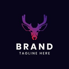 deer wild animal hunt logo