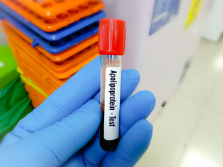 Blood sample tube for apolipoprotein  test