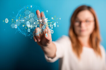 data Internet infrastructure concept. Abstract technology background. 3D rendering.