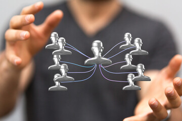 hierarchy connection team group digital
