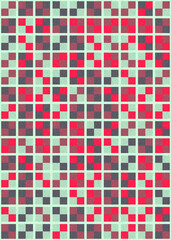 Fototapeta premium Abstract Geometric Pattern generative computational art illustration