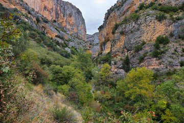 Vero river canyon from the lookout point, Alquezar, Spain