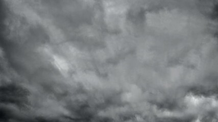 Timelapse of a gloomy stormy dark gray sky