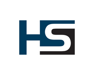 HS letter logo icon template