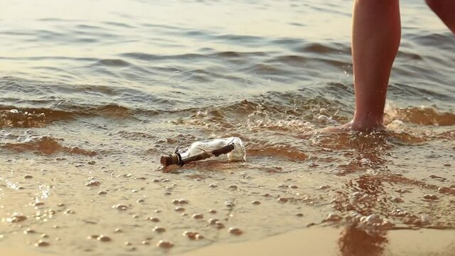 Woman found a message in a bottle