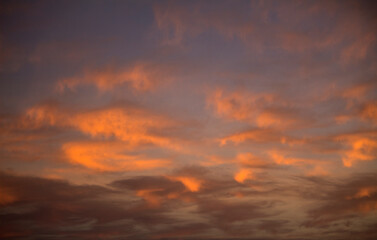 The clouds and the sunset