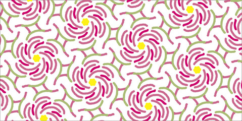 ピンクの花の美しいパターン
