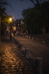 cobble stone streets of montmartre rue de abreuvoir