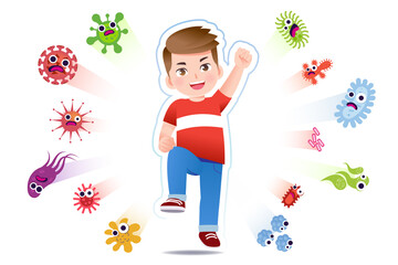 European boy have a immune to certain bacteria and viruses so that they can live a fun, age-appropriate life. Safety in keeping children away from serious diseases.