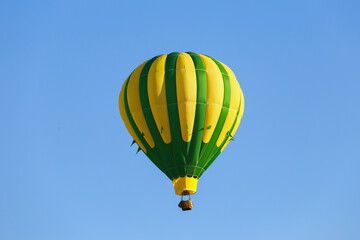 hot air balloon in blue sky