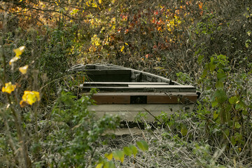 abandoned ship on the unprotected dam