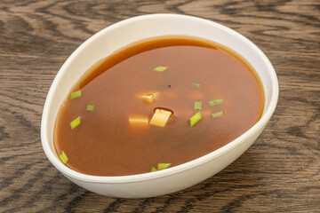 Japanese tradtitional Miso soup with tofu