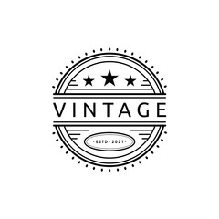 elegant vintage emblem badge logo design stamp or sticker