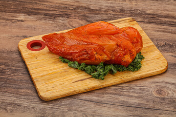 Smoked chicken breast with spices