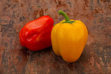 Ripe sweet Bulgarian bell pepper