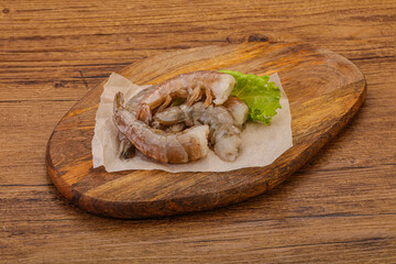 Raw tiger prawn for cooking