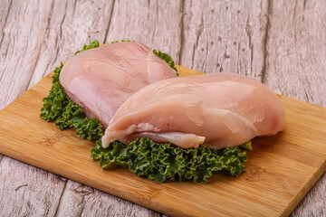 Raw chicken breast for cooking