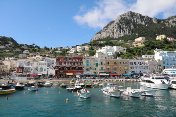 Fototapeta na wymiar Capri island and Mediterranean Sea, Italy