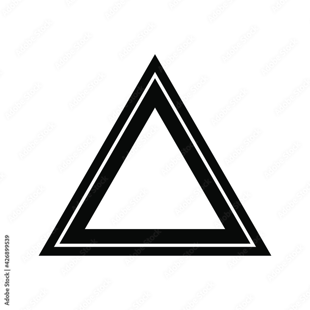 Sticker Triangle symbol design vector template on white background. eps 10