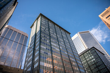 Fototapeta premium Skyscraper agains a blue sky. 