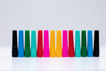 Obraz premium Multi-colored, rainbow hues on a white background